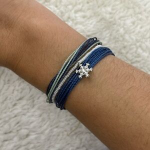 Pura Vida Blue & Silver Charm Bracelet